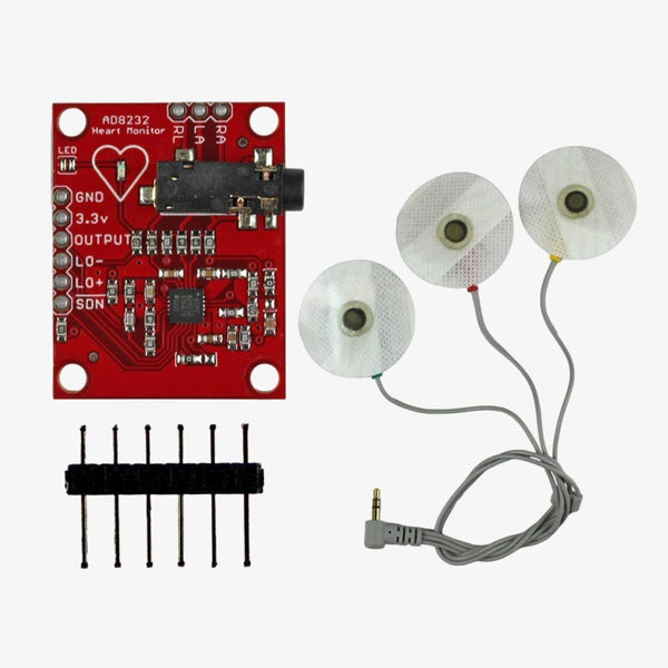 AD8232 ECG Heart Rate Monitor Sensor Module with ECG Cables & Electrod ...