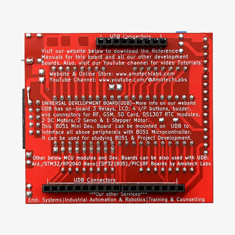 Amotech Labs - 8051 Mini Development Board (with 89S52 IC, ISP Programmer and LCD)