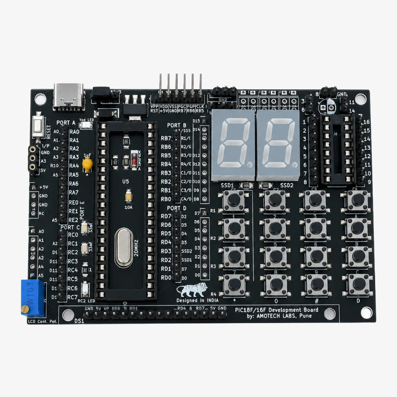Amotech Labs - PIC18F/16F Development Board (Only Board)