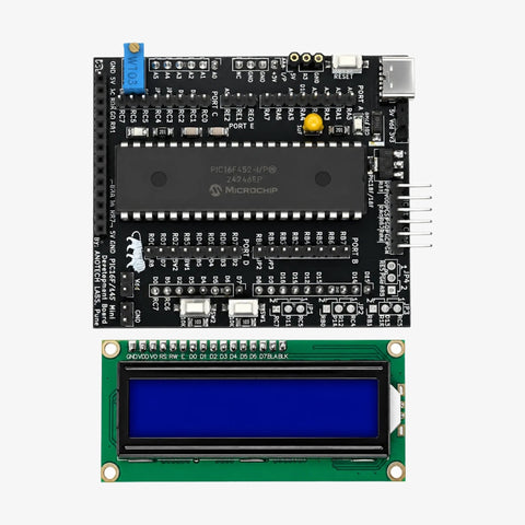 Amotech Labs - PIC18F/16F Mini Development Board (with PIC18F452 IC and LCD)