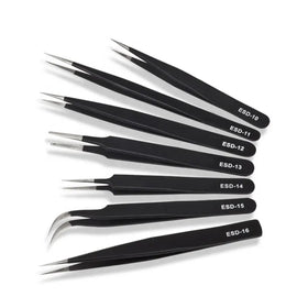 ESD Anti-Static Stainless Steel Tweezers (Set of 5)-picture-24