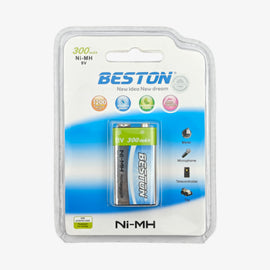 9V 300mAh Ni-MH Rechargeable Battery