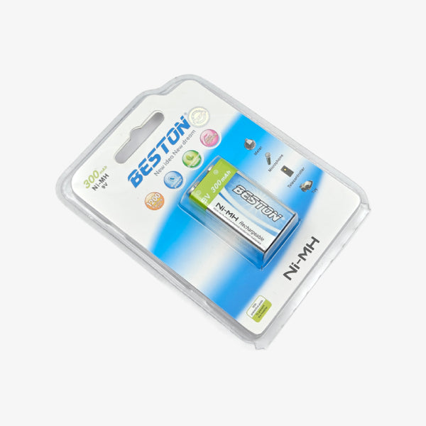 9V 300mAh Ni-MH Rechargeable Battery