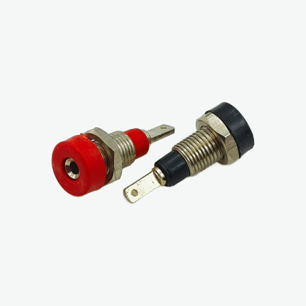 2mm Banana Plug Female High-Quality Terminal Connector (Red & Black Pair)