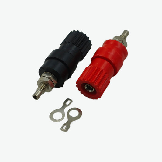 4mm Banana Plug Female Panel Mount Terminal - 30A 250V AC (Red & Black Pair)