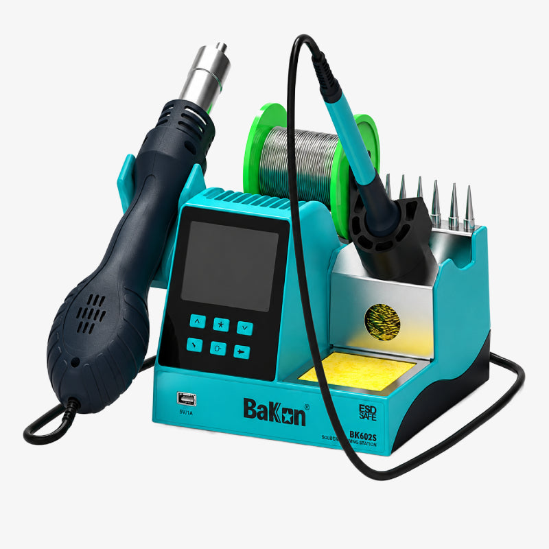 Bakon BK602S 2-in-1 Digital Display Soldering Station 