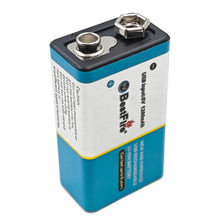 Load image into Gallery viewer, BestFire 9V 1200mAh USB Type-C Rechargeable Li-ion Battery - 6000mWh