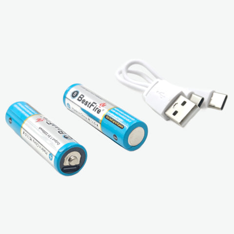 BestFire AA USB Type-C 2150mAh Rechargeable Li-ion Battery 