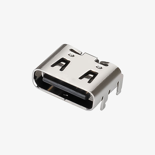 C-Type Female USB Port Plug - 6-Pin SMD SMT Jack Solder Connector