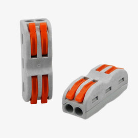 CH-812 0.08–2.5mm² SPL-2 Pole Wire Connector with Spring Lock Lever for 2-Wire Line Connection - 220V, 32A