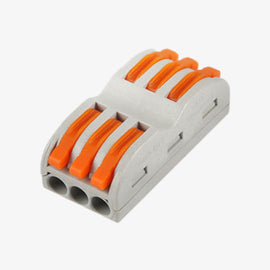 CH-813 0.08–2.5mm² SPL-3 Pole Wire Connector with Spring Lock Lever for 3-Wire Line Connection - 220V, 32A