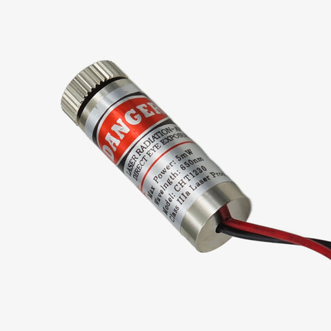CHT1230 12mm 5mW Point Laser Module with Adjustable Spot Size – Red ...