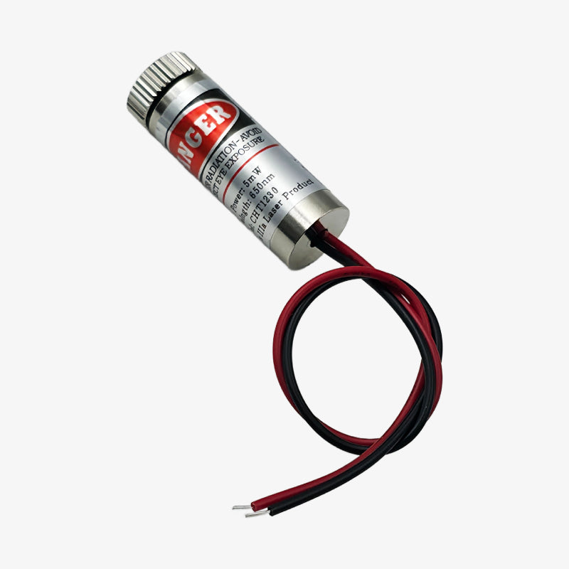 CHT1230 12mm 5mW Point Laser Module with Adjustable Spot Size – Red