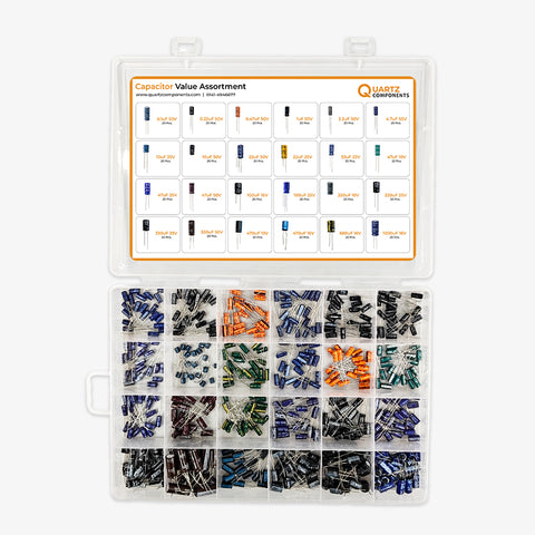480 Pcs (24 Values) 0.1uF-1000uF of 10V-50V Range Electrolytic Capacitor Assortment Kit