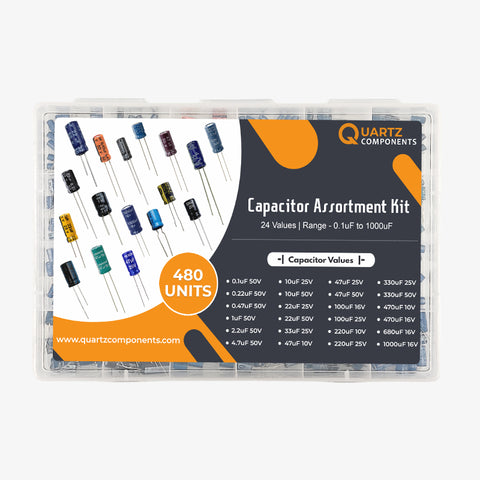 0.1uF-1000uF of 10V-50V Range Electrolytic Capacitor Assortment Kit
