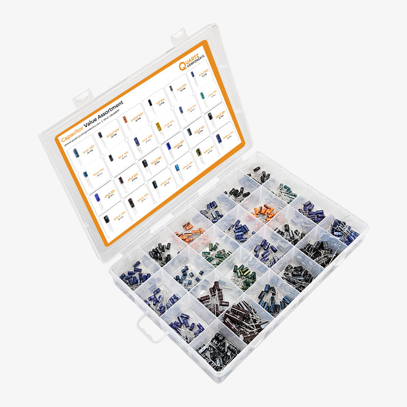 480 Pcs (24 Values) 0.1uF-1000uF of 10V-50V Range Electrolytic Capacitor Assortment Kit