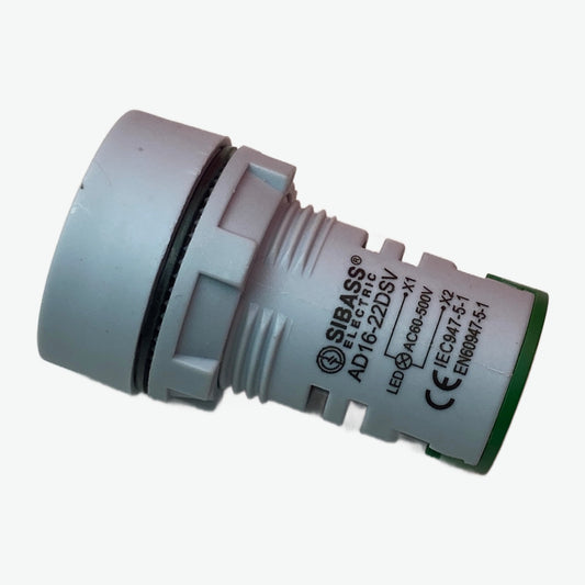 Ceyone AD16-22DSV AC Voltmeter Display Round Green 22mm (60 to 500 VAC)