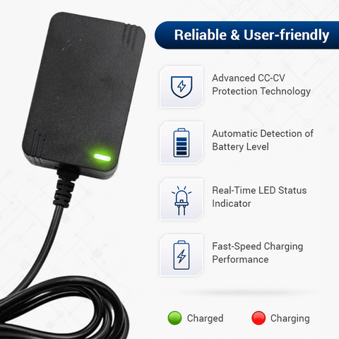 7.4V 1.5A Wall Mount 2S LFP Lithium Battery Charger with CC/CV