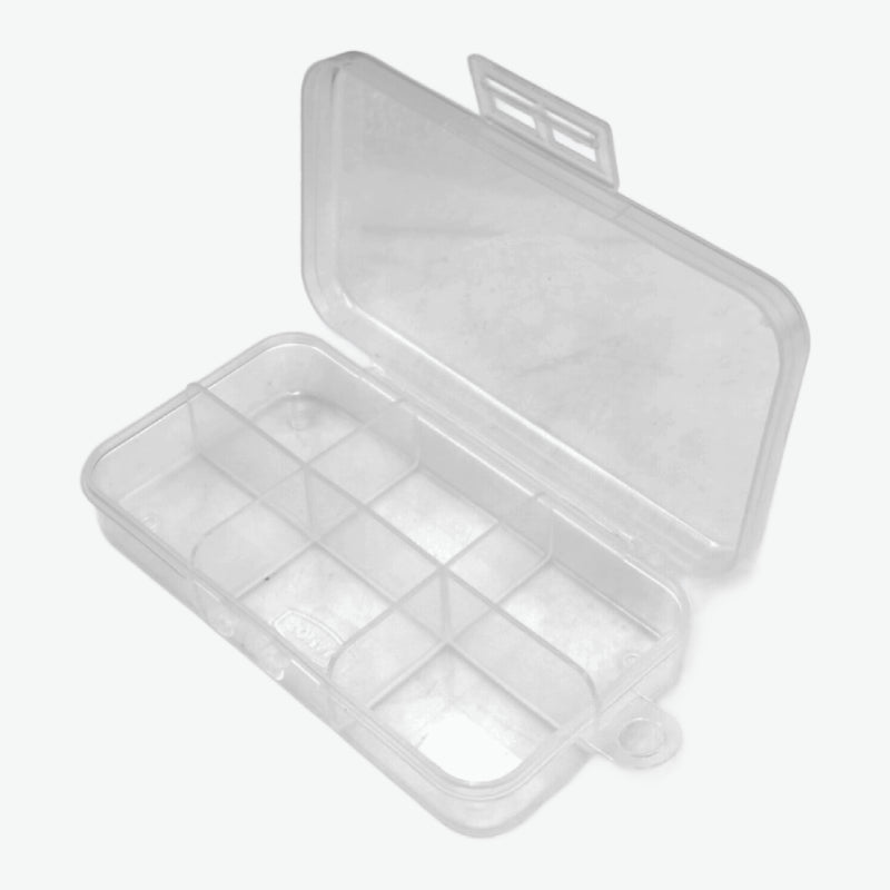 Plastic 6 Partition Rectangular Multi-Purpose Storage Box With Lid For Storing
