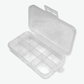 Plastic 6 Partition Rectangular Multi-Purpose Storage Box With Lid For Storing