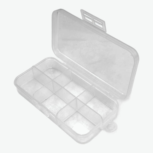 Plastic 6 Partition Rectangular Multi-Purpose Storage Box With Lid For Storing