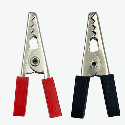 Crocodile Clip Small - Pair of red and Black
