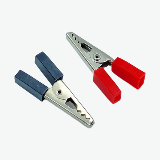 Crocodile Clip Small - Pair of red and Black