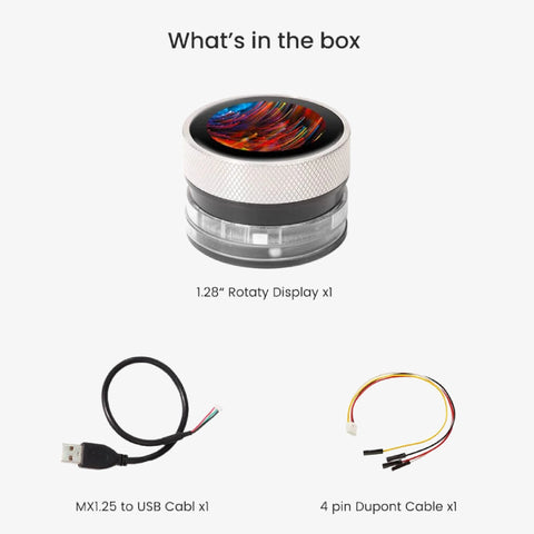 Elecrow CrowPanel 1.28 Inch ESP32 Round Touch Display with Rotary Encoder 240×240 IPS Screen