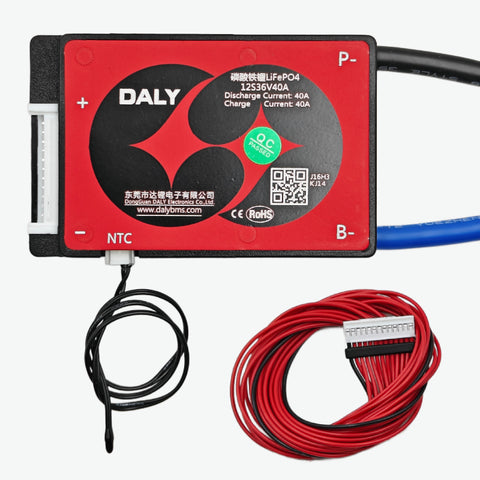 DALY LiFePO4 12S 36V 40A Waterproof Battery Management System - BMS Protection Board