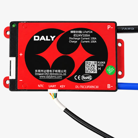 DALY LiFePO4 8S 24V 100A Waterproof Battery Management System - BMS Protection Board