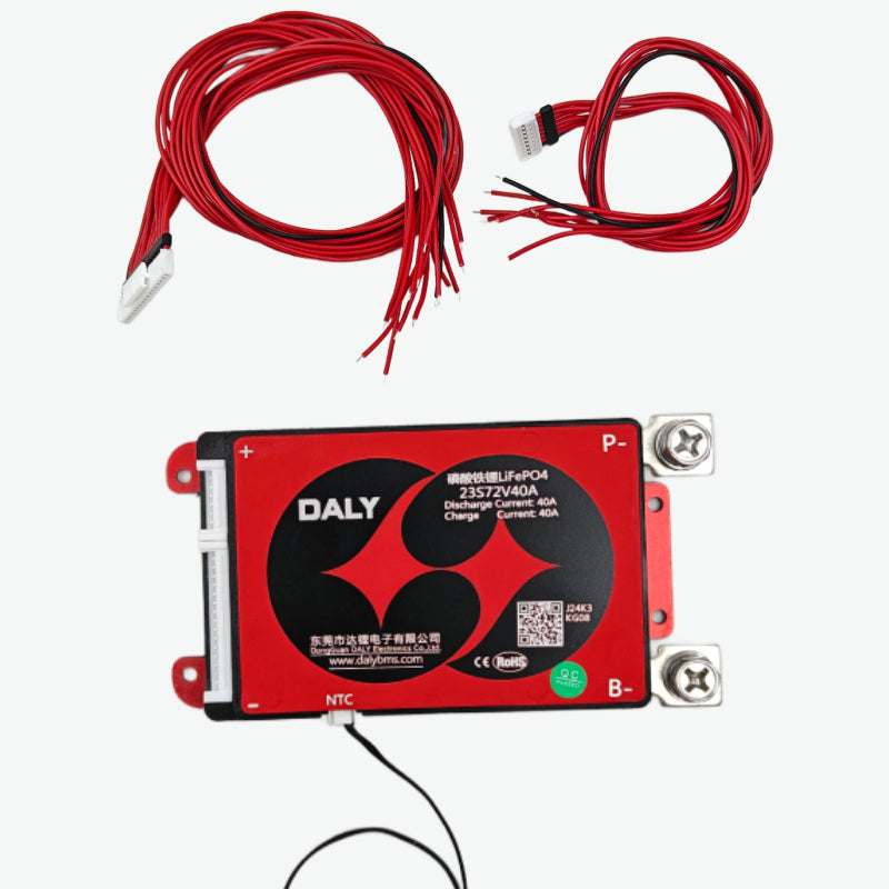 DALY LiFePo4 23S 72V 40A Waterproof Battery Management System - BMS Protection Board