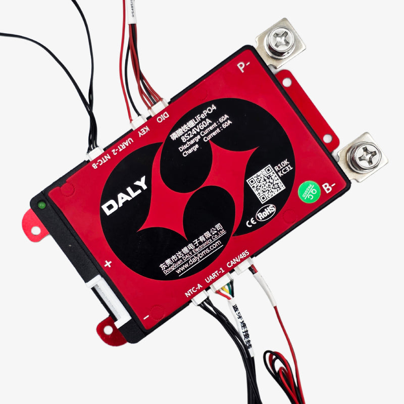 DALY LiFePo4 8S 24V 60A Smart Waterproof Battery Management System Common port with Balance- BMS Protection Board