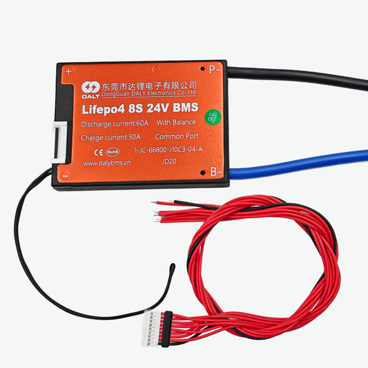 DALY LiFePo4 8S 24V 60A Waterproof Battery Management System - BMS Protection Board