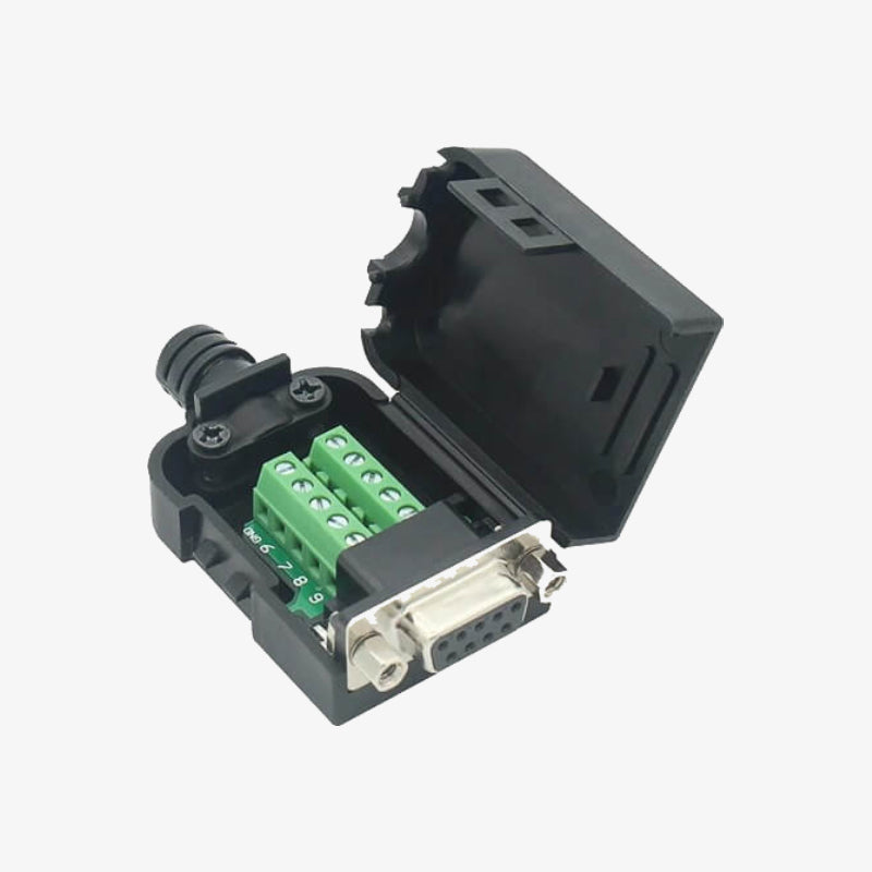 DB9 Female Screw Terminal to RS232 RS485 Conversion Board with Shell and Nut