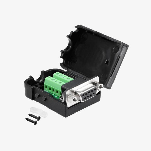 DB9 Female Screw Terminal to RS232 RS485 Conversion Board with Shell and Nut
