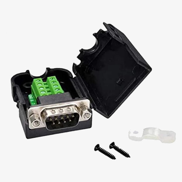 DB9 Male Screw Terminal to RS232 RS485 Conversion Board with Shell and Nut
