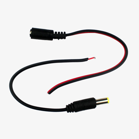 DC Jack Male-Female Pair Connector with Wire 5mm