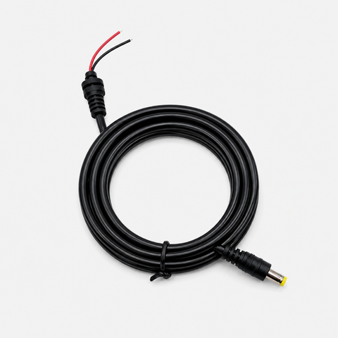 DC Jack Male Connector 6.2 x 2.5mm with 1.3 meter Cable with Grommet - High Quality
