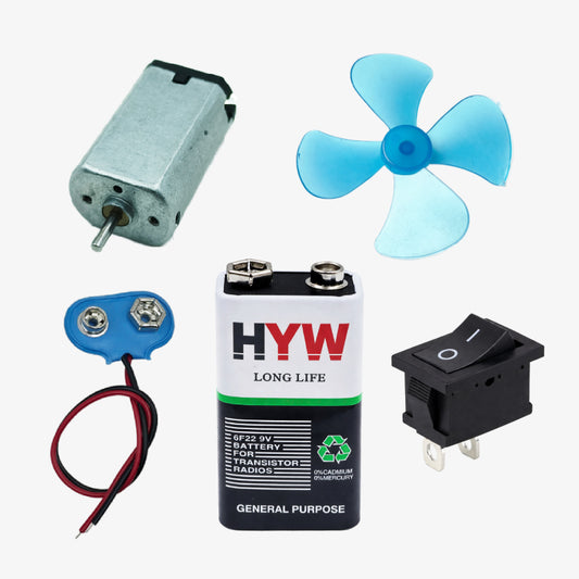 DIY Windmill Kit with Mini DC Motor 9V, Fan Blade, 9V Battery, Switch and Connector-picture-34