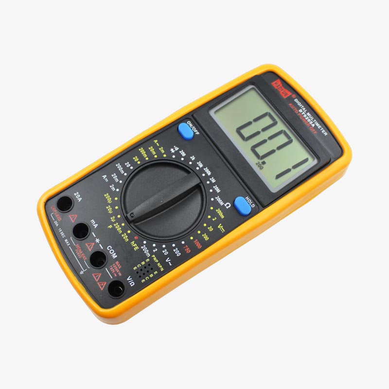 DT9205A Digital Multimeter with Probes and Battery – QuartzComponents