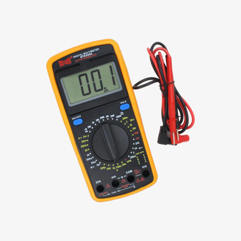 DT9205A Digital Multimeter with Probes and Battery – QuartzComponents