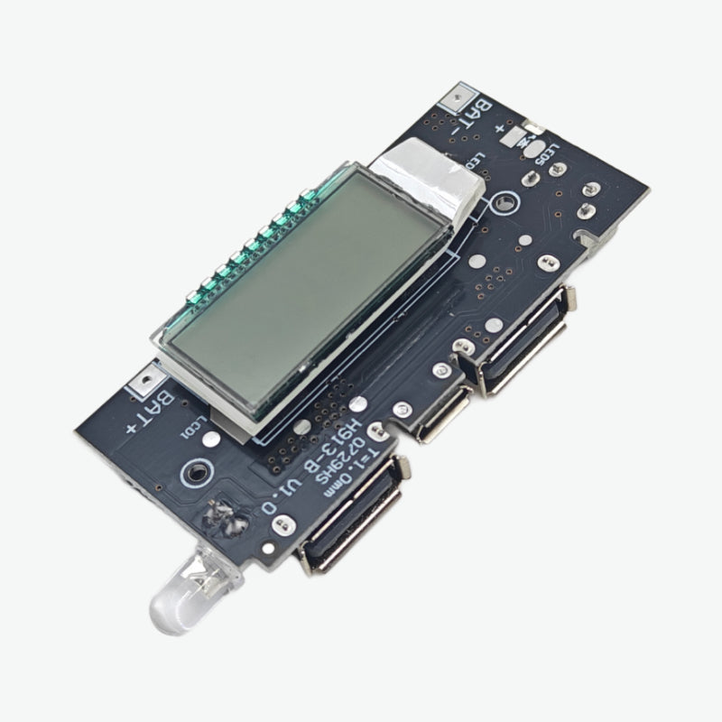 Dual USB 5V 1A/2.1A Power Supply Module with LCD Display