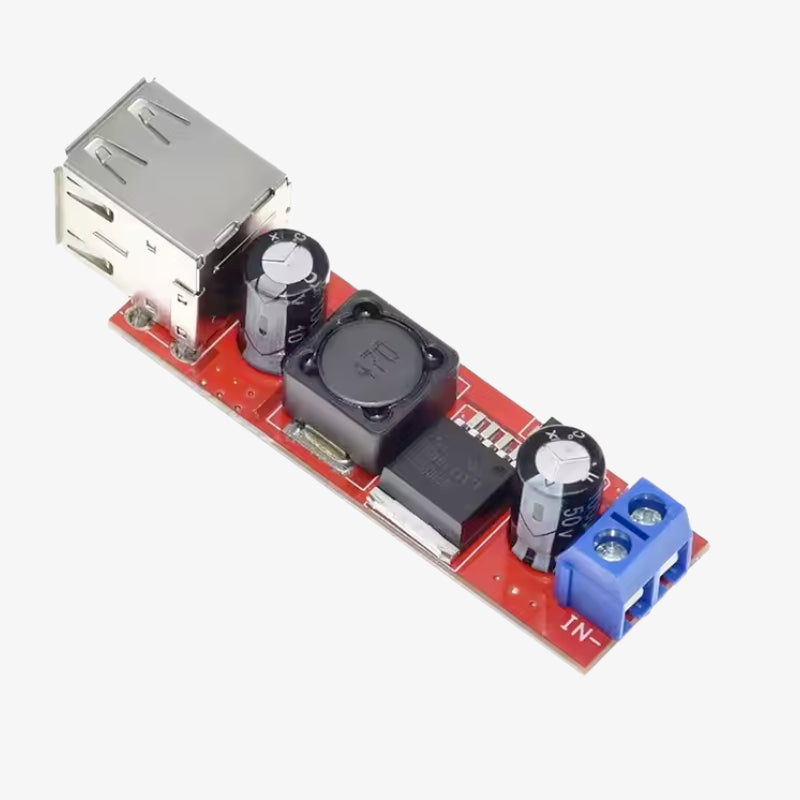 Dual USB Output 9V / 12V / 24V / 36V to 5V 3A DC-DC Buck Converter Power Supply Module