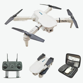 E88 Foldable 4K Mini Drone RC Quadrocopter with WIFI FPV Wide Angle HD Dual Camera - Good Quality