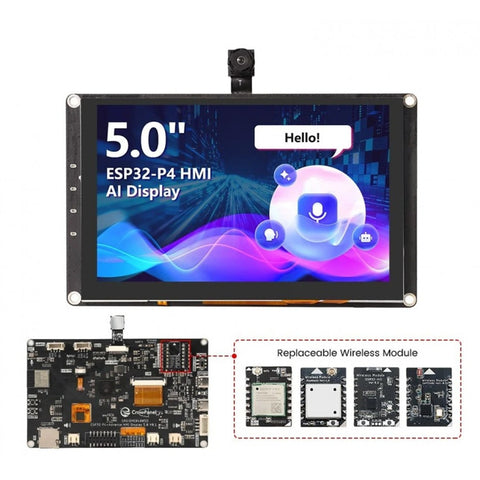 CrowPanel Advanced 5inch ESP32-P4 HMI AI Display 800x480 IPS Touch Screen with WiFi 6-Without Camera