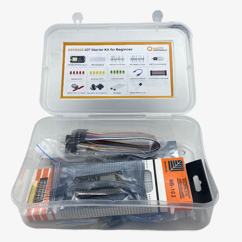 ESP8266 IoT Starter Kit for Beginners with DHT11 Temp Sensor & Electronic Components