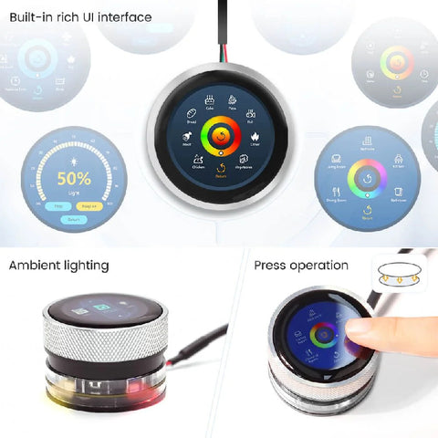 Elecrow CrowPanel 1.28 Inch ESP32 Round Touch Display with Rotary Encoder 240×240 IPS Screen