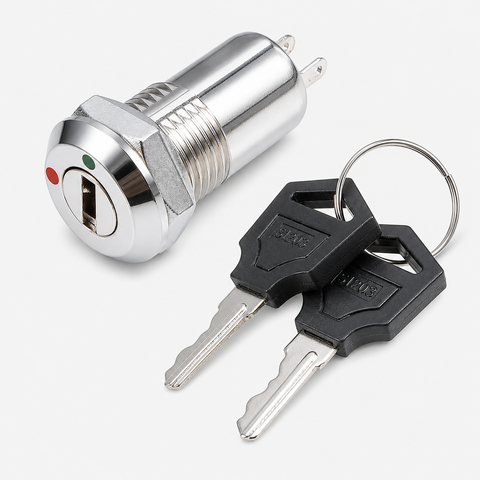 Electric 2 Positions ON OFF Metal Keylock Switch