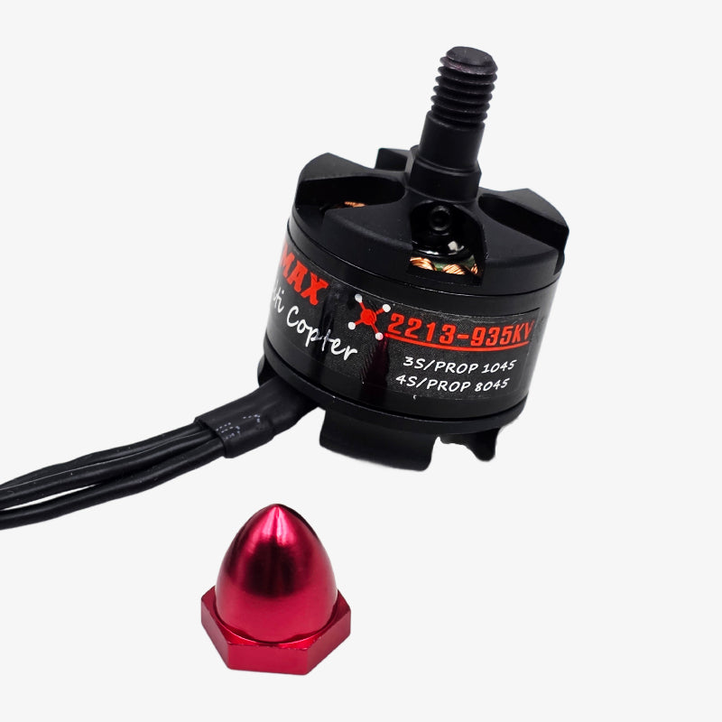 Emax MT2213 935kV Brushless Drone Motor with 1045 Propeller Set CCW - Red Cap