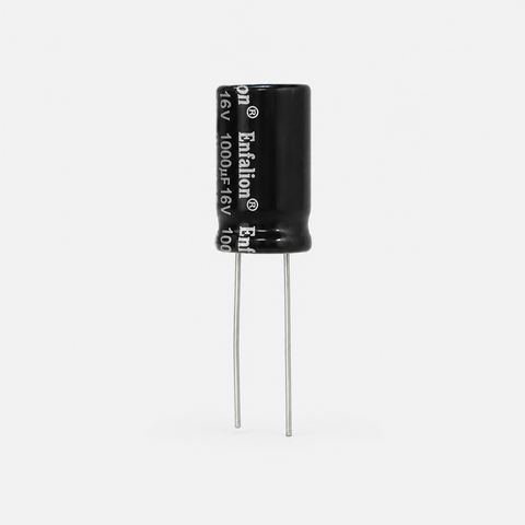 Enfalion 1000uF 16V Radial Electrolytic Capacitor - Through Hole Package